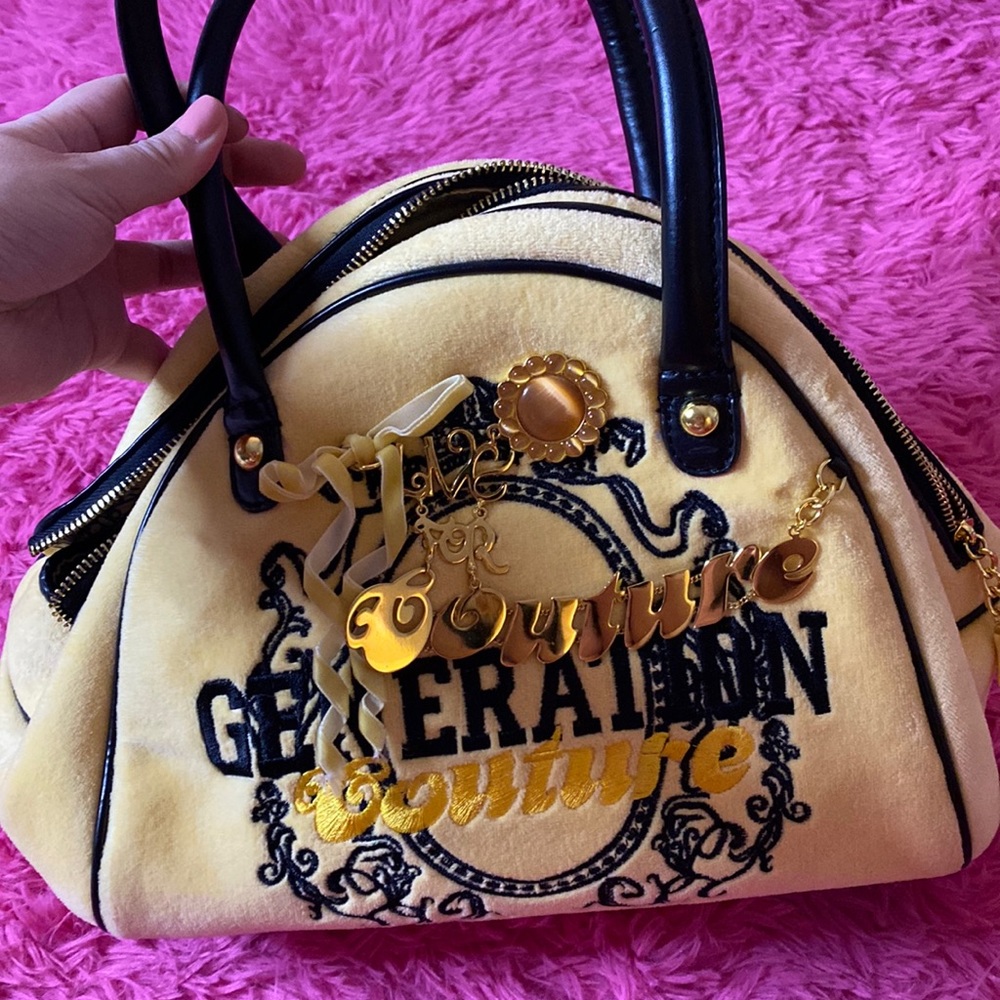 Juicy couture yellow bowler bag